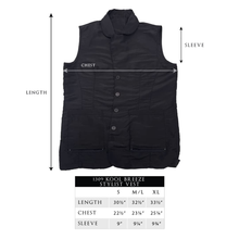 Load image into Gallery viewer, Betty Dain Kool Breeze Mesh Back Salon Stylist Vest, Unique Stretch Mesh Back for Breathability, Pockets with Zippered Bottoms, Button Closure, Lightweight, Water Resistant Polyester Fabric, M/L