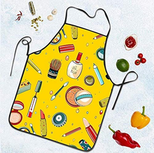 Load image into Gallery viewer, Nail Polish Makeup Adjustable Bib Apron, Washable Unisex Cooking Kitchen Aprons for Chef
