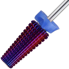 Load image into Gallery viewer, PANA Nail Carbide 5 in 1 Bit - Two Way Rotate Use for Both Left and Right Handed - Fast Remove Acrylic or Hard Gel - 3/32" Shank - Manicure, Nail Art, Drill Machine (Medium - M, Purple)