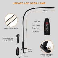 Load image into Gallery viewer, LED Desk Lamp, YOTUTUN Swing Arm Table Lamp with Clamp, Flexible Gooseneck Task Lamp, Eye-Caring Architect Desk Light, 3 Modes 10 Brightness Levels, Memory Function Desk Lamps for Home Office, 12W