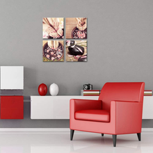 Load image into Gallery viewer, Levvarts 4 Piece Canvas Wall Art Hands Spa Picture Painting Beauty Salon Manicure Concept Posters Modern Bathroom Nail Salon Wall Decoration Framed Ready to Hang