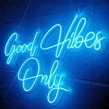 Load image into Gallery viewer, Good Vibes Only Neon Sign Light Wall Art Gifts,Neon Sign Wall Art,Neon Sign Wall Decorations Bar Pub Club Rave Apartment Home Decor Party Christmas Decor
