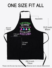 Load image into Gallery viewer, Nail Tech Apron with Pockets Colorful Rhinestones Crystal for Nail Salons Adjustable Neck and Long Ties Smock Aprons