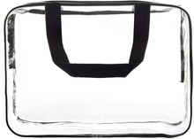 Load image into Gallery viewer, 2 Pieces Large Clear Makeup Cosmetic Toiletry Organizer Bag, Clear Plastic Tote Bags, Waterproof Transparent Small Clear Handbag Purse