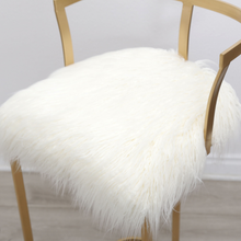 Load image into Gallery viewer, Devon & Claire Celina White Faux Fur Bar Stool