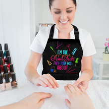 Load image into Gallery viewer, Nail Tech Gifts, Nail Tech Supplies, Nail Supplies for Nail Techs, Manicurist Technician Gift, Nail Salon Apron with 2 Pocket