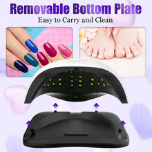 Load image into Gallery viewer, UV LED Nail Lamp 168W, JIRTH Gel Polish Nail Dryer with 4 Timer Setting/Auto Sensor/Lcd Display Professional Salon Quick Dry Nail Polish Curing Lamps, UV Light Gel Manicure Kit Nail Art Tools (White)