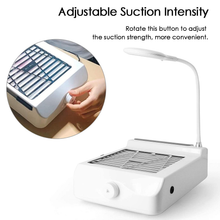 Load image into Gallery viewer, Nail Salon Dust Collector with Lamp for Acrylic Nails, Professional Nail Vacuum Cleaner Suction Fan with Stainless Steel Cuticle Pusher Manicure Tool (01)