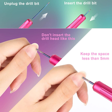 Load image into Gallery viewer, Electric Nail Drill Machine Kit, Lavinda Aurora Portable Upgraded USB Efile Set for Acrylic Gel Nails, 20000RPM with Diamond Drill Bits Nail Clipper and Brush, Home Salon Use