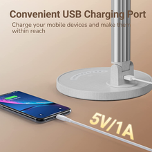 Load image into Gallery viewer, LED Desk Lamp, Soysout Eye-Caring Table Lamp with USB Charging Port, 5 Lighting Modes with 7 Brightness Levels, Touch Control, 12W (White Wood Grain)