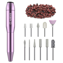 Load image into Gallery viewer, AIRSEE Portable Electric Nail Drill Professional Efile Nail Drill Kit for Acrylic, Gel Nails, Manicure Pedicure Polishing Shape Tools with 11Pcs Nail Drill Bits and 56 Sanding Bands