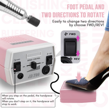 Load image into Gallery viewer, Makartt Nail Drill Portable Electric Nail File Machine Geneviere E File Pink JD700 Professional 30000RPM Manicure Drill for Acrylic Nails Poly Nail Gel Polish