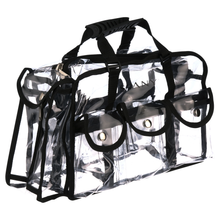 Load image into Gallery viewer, SHANY Clear Makeup Bag, Pro Mua Rectangular Bag with Shoulder Strap, Large