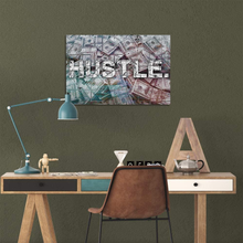 Load image into Gallery viewer, Motivational Hustle Wall Art Inspirational Entrepreneur Quotes Office Decor Canvas Painting Inspiring Poster Pictures Prints Framed Artwork Office Living Room Decorations Wall Decor - 12"Hx18"W