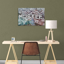 Load image into Gallery viewer, Motivational Hustle Wall Art Inspirational Entrepreneur Quotes Office Decor Canvas Painting Inspiring Poster Pictures Prints Framed Artwork Office Living Room Decorations Wall Decor - 12"Hx18"W