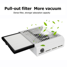 Load image into Gallery viewer, FATUXZ New Nail Dust Collector Machine 40W, Nail Fan Art Salon Suction Machine Vacuum Cleaner Fan for Acrylic Nails and Poly Nail Extention Gel for Nail Drills Nail Dust Cleaner Extractor Fan