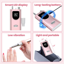 Load image into Gallery viewer, Delanie 35000RPM Professional Nail Drill Machine, Portable Nail Drills for Acrylic Nails, Electric Nail File Rechargeable Efile Nail Drill for Gel Nails Remove (Rose Gold)