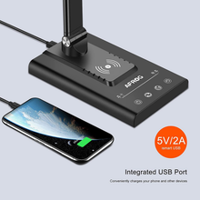 Load image into Gallery viewer, LED Desk Lamp with 10W Fast Wireless Charger, USB Charging Port,1800Lux Super Bright,5 Lighting Mode,