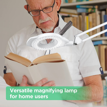 Load image into Gallery viewer, Easyinbeauty LED Magnifying Floor Lamp with Wheels - 2-In-1 Rolling Floor Lamp for Esthetician - Magnifying Work Light - Dimmable Magnifier Mag Lamp for Reading, Sewing, Crafts, Eyelash Extensions