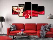 Load image into Gallery viewer, Makeup and Manicure Wall Art Canvas Hair Salon Decor Picture Nails Artwork Frame Poster Bathbroom Decorations Painting Ready to Hang(60''Wx32''H)