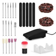 Load image into Gallery viewer, Professional Nail Drill Machine 35000 Rpm with Foot Pedal and Forward/Reverse Rotation,Juemel Electric Nail File for Gel Nails,Acrylic,Manicure Pedicure Polishing Shape Tool Kit 125Pcs,Nail Drill Bits