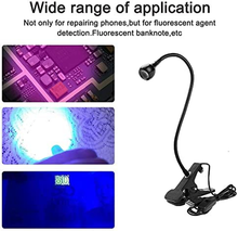 Load image into Gallery viewer, YIMOSI USB 3W LED UV Ultraviolet Phone Glue Curing Lamp,Uv Led Nail Lamp for Gel Nails,Portable Clamp Flexible Desk Lamps for Mobile Repair,Plug and Play Silver
