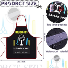 Load image into Gallery viewer, 3 Pieces Waterproof Salon Apron Stylist Apron with 3 Pockets for Women Men Hairdressers Apron Cosmetology Aprons Dog Grooming Aprons Work Smock Apron Funny Barber Hair Cutting Favor