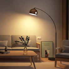 Load image into Gallery viewer, Inlight 66" Modern Rose Gold Arc Floor Lamp with Metal Shade and Black Marble Base, LED Bulb Included, IN-0806-1-CP