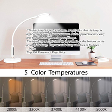Load image into Gallery viewer, Syrinx 3 in 1 LED Floor Lamp, Desk Lamp, Clamp-On Lamp with Remote Control, 5 Brightness Levels & 5 Colors Temperatures, Dimmable, Adjustable Gooseneck Pole Lamp for Living Room Office Bedroom - White