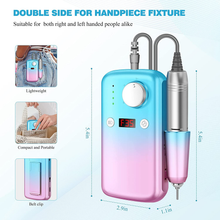 Load image into Gallery viewer, Rechargeable Nail Drill Machine 35000RPM Cordless Electric Nail File Professional Acrylic Nail Drill Kit for Gel Nails Manicure Pedicure Polishing Shape Tools for Home and Salon Use