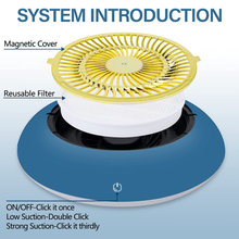 Load image into Gallery viewer, Extractor Vacuum Dust Collector, 45W 2 Mode Powerful Nail Dust Collector for Acrylic Gel Nails Salon Home Use, Blue