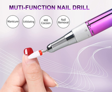 Load image into Gallery viewer, Electric Nail Drill Machine,Lumcrissy Professional Colorful Rechargeable 35000 Rpm Nail Drill Portable E-File with Battery,Portable Electric Acrylic Nail Tools,Polishing,Nail Removing (Rainbow)