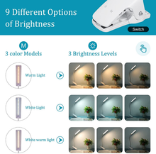Load image into Gallery viewer, LED Reading Light with Clip - Deaunbr USB Rechargeable Book Lights , Eye Protection 24 Leds Flexible Neck Night Bed Lamp, Touch Control Portable Clamp Desk Lamps for Bed Headboard, Computers
