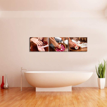 Load image into Gallery viewer, HOMEOART Nail Salon Decor Manicure Pedicure Picture Canvas Wall Art Beauty Salon Spa Room Decor Canvas Prints Framed 12"X16"X3 Pieces