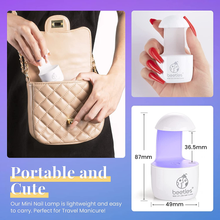 Load image into Gallery viewer, Beetles Mini Nail LED Lamp, Innovative Gel Nail Lamp Manicure UV LED Light for Nail Glue Gel/Gel Polish/Poly Extension Gel, Quicky-Dry Curing Lamp Portable Nail Dryer DIY Nail Art
