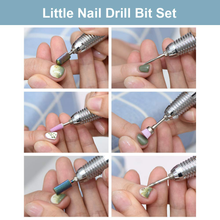 Load image into Gallery viewer, Bulex 7Pcs Nail Drill Bits for Acrylic Nails - 3/32 Electric Nail Drill Bit Set - Professional Nails Supply Carbide Nail Drill Bit for Gel Nails Cuticles