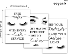 Load image into Gallery viewer, Beauty Salon Wall Decor Eyelashes Guide Poster Makeup Wall Art Decor Esthetician Gift Canvas Print Lash Bundle Fashion Wall Art Modern Artwork for Teen Girls Room 20X28X3 Inch No Frame