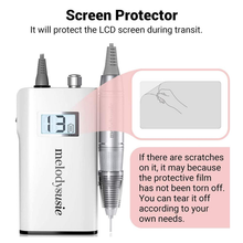 Load image into Gallery viewer, Melodysusie Professional Rechargeable 30000 Rpm Nail Drill, Portable Electric E File Scamander, Acrylic Gel Grinder Tools with 6 Bits and Sanding Bands for Manicure Pedicure Shape Carve Polish (White)
