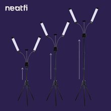 Load image into Gallery viewer, (New Model) Neatfi Supreme LED Light Kit for Estheticians, Make up & Tattoo Artists, Filming & Photography, 3600 Lumens Bright, 3 Light Color Modes, with Adjustable Tripod & Flexible Phone Holder