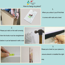 Load image into Gallery viewer, Kreative Arts Large 4 Panel Canvas Wall Art Orange Roses Nail Varnish Beauty Manicure Orange Poster Art Prints Hand Spa Beauty Salon Modern Walls Decor Stretched Gallery Canvas Wrap Giclee Print