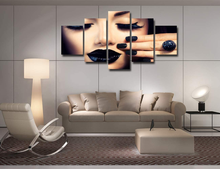 Load image into Gallery viewer, Beauty Fashion Girl with Black Makeup Canvas Art Wall Picture for Salon Decor Women Black Manicure Nail Art Poster Painting Framed Artwork Home Decorations Ready to Hang(60''Wx32''H)