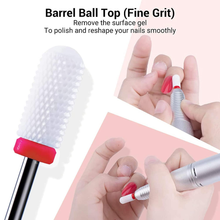 Load image into Gallery viewer, MELODYSUSIE Ceramic Nail Drill Bits Set, 3/32'' (2.35Mm) Professional Acrylic Nail File Drill Bit for Manicure Pedicure Cuticle Gel Nail Polishing 5Pcs