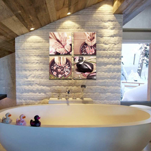 Load image into Gallery viewer, Levvarts 4 Piece Canvas Wall Art Hands Spa Picture Painting Beauty Salon Manicure Concept Posters Modern Bathroom Nail Salon Wall Decoration Framed Ready to Hang