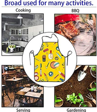 Load image into Gallery viewer, Nail Polish Makeup Adjustable Bib Apron, Washable Unisex Cooking Kitchen Aprons for Chef