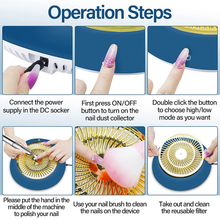 Load image into Gallery viewer, Extractor Vacuum Dust Collector, 45W 2 Mode Powerful Nail Dust Collector for Acrylic Gel Nails Salon Home Use, Blue