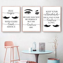 Load image into Gallery viewer, Beauty Salon Wall Decor Eyelashes Guide Poster Makeup Wall Art Decor Esthetician Gift Canvas Print Lash Bundle Fashion Wall Art Modern Artwork for Teen Girls Room 20X28X3 Inch No Frame
