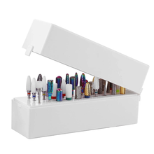 Load image into Gallery viewer, Makartt Nail Drill Bits Holder Dustproof Stand Displayer Organizer Container 30 Holes Manicure Tools (Not Inlcude Drill Bits) B-22