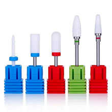 Load image into Gallery viewer, Melodysusie Diamond Cuticle Nail Drill Bits Set 10Pcs with Ceramic Nail Drill Bits Set 5Pcs for Acrylic Gel Nails Prep, Nail Art Tools for Manicure Pedicure, 3/32''(2.35Mm)