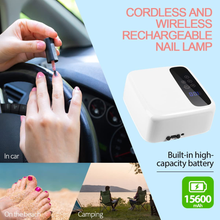Load image into Gallery viewer, Cordless Led Nail Lamp, BETE Wireless Nail Dryer, 72W Rechargeable Led Nail Light, Portable Gel UV Led Nail Lamp with 4 Timer Setting Sensor and LCD Display, Professional Led Nail Lamp for Gel Polish