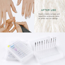 Load image into Gallery viewer, 30Pcs Diamond Cuticle Nail Drill Bits for Acrylic Nails, AUHOKY 3 Sets Premium Cuticle Cleaner Bit with 3 Cases, Fine Grits Bits for Gel Nail Drill Manicure Pedicure Home Salon Use